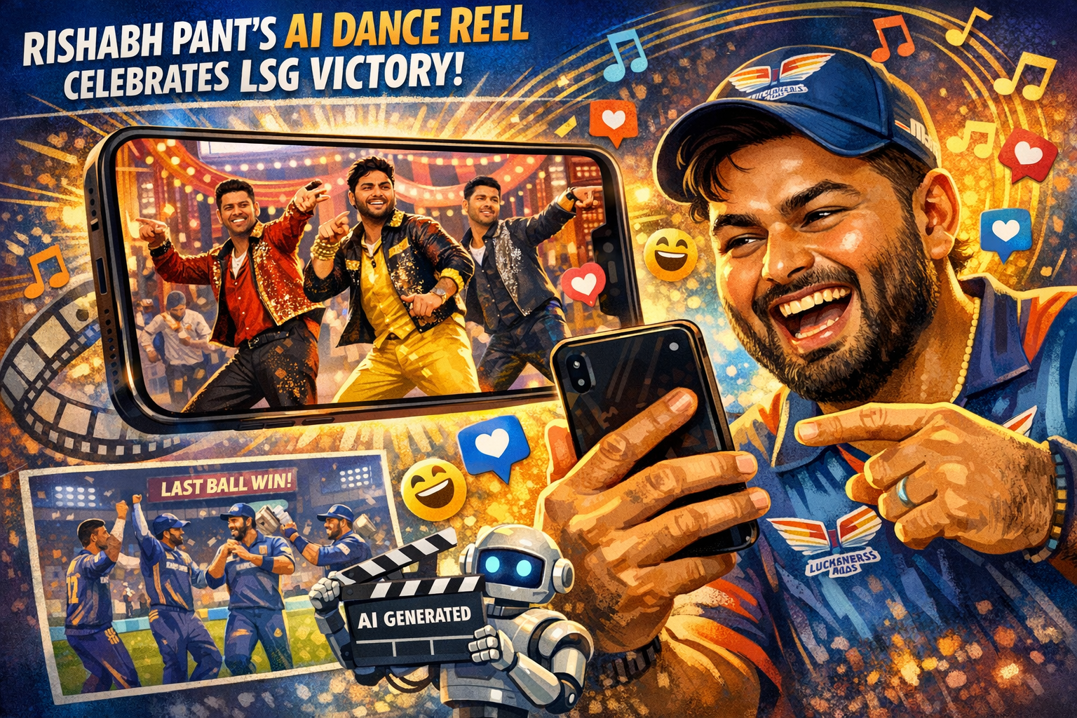 Rishabh Pant Deploys AI Dance Reel to Celebrate LSG Victory in Viral Moment